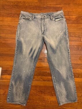 Men's Levi’s 541 Washed Blue Paint-Splatter Jeans size 40/32